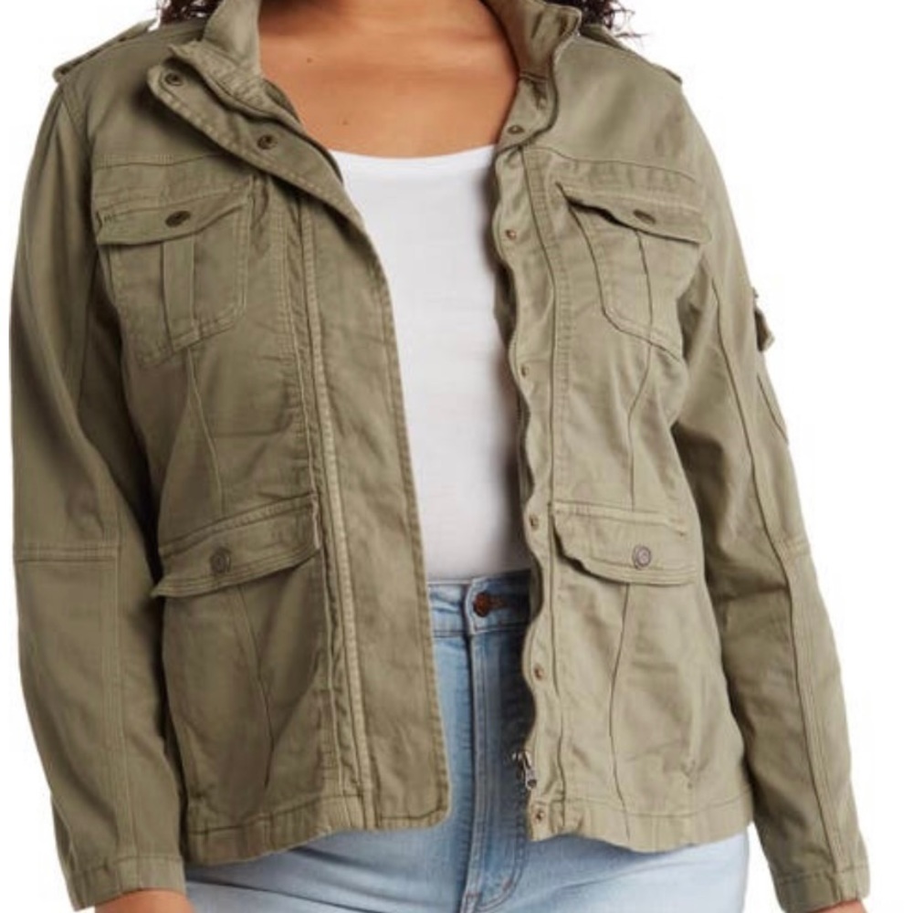 Kensie Utility Jacket in Vineyard Green - S